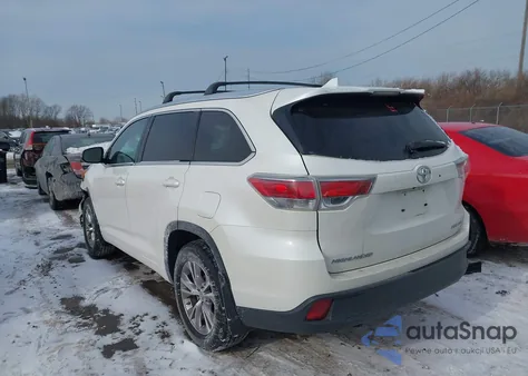 2014 Toyota Highlander Xle V6 from USA, damaged, VIN 5TDJKRFH3ES067891